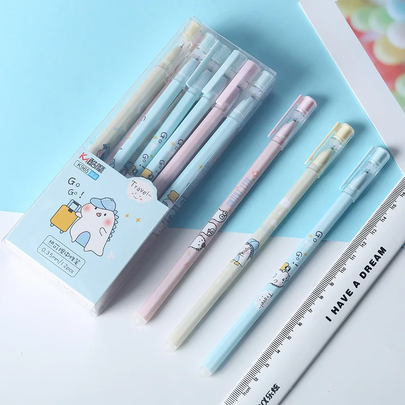 0 5 мм гелевая ручка стираемая моющаяся КИТ милые цветы звездное небо черные