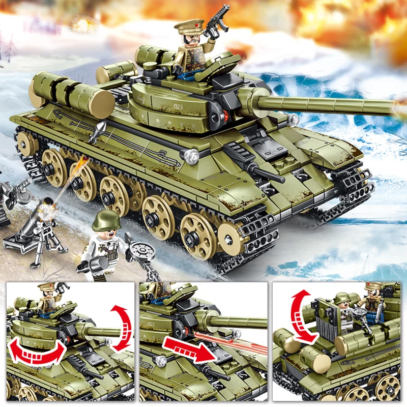 Sembo Block LCM3 посадочный корабль и танк WW2 армейские строительные блоки военные