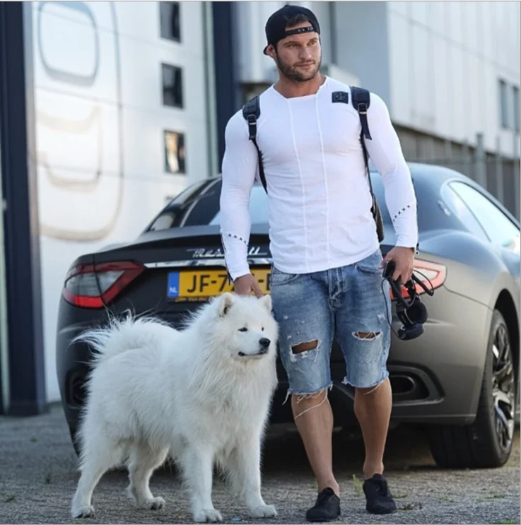 

New Sport Shirt Men Fitness Running T Shirts Long Sleeve Sport Top Elastic Sportswear Gym Bodybuilding Training T-shirt Rashgard