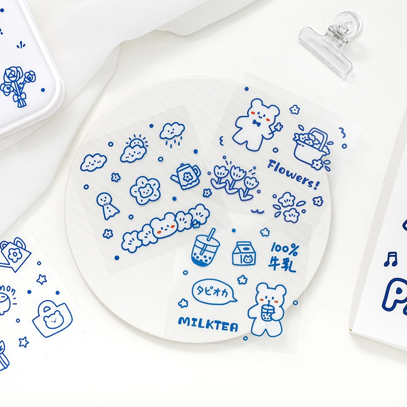 OENY 100 шт. Kawaii Bear Series журнал декоративные ПВХ наклейки s Скрапбукинг Стик этикетка