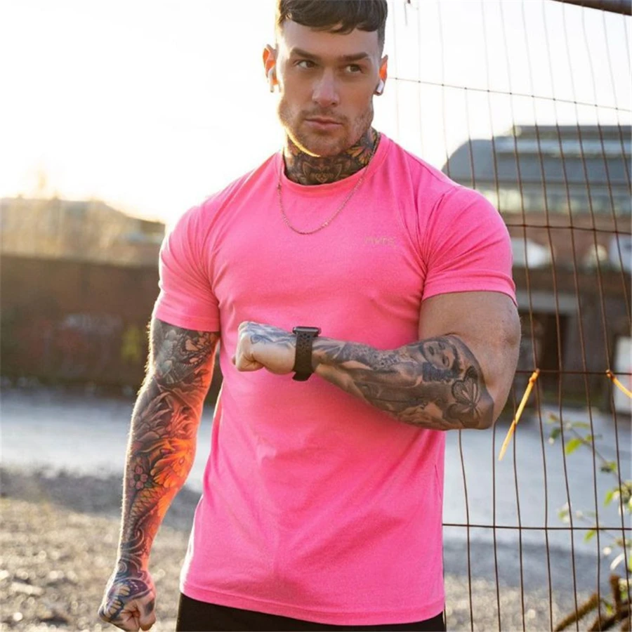 Футболка мужская для фитнеса быстросохнущая футболка отдыха и тренировок с