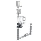 BGNing алюминиевые шарнирные рычаги с 3 секциями шаровой шарнирный зажим заполняющий светильник держатель лампы для дайвинга подводной фотографии