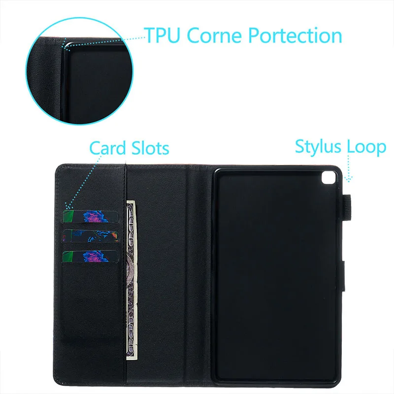 Tablet Case for Samsung Galaxy Tab A 8.0 SM-T290 T295 T297 2019 Cover For tab SM-T295 Protective Skin PU Leath |