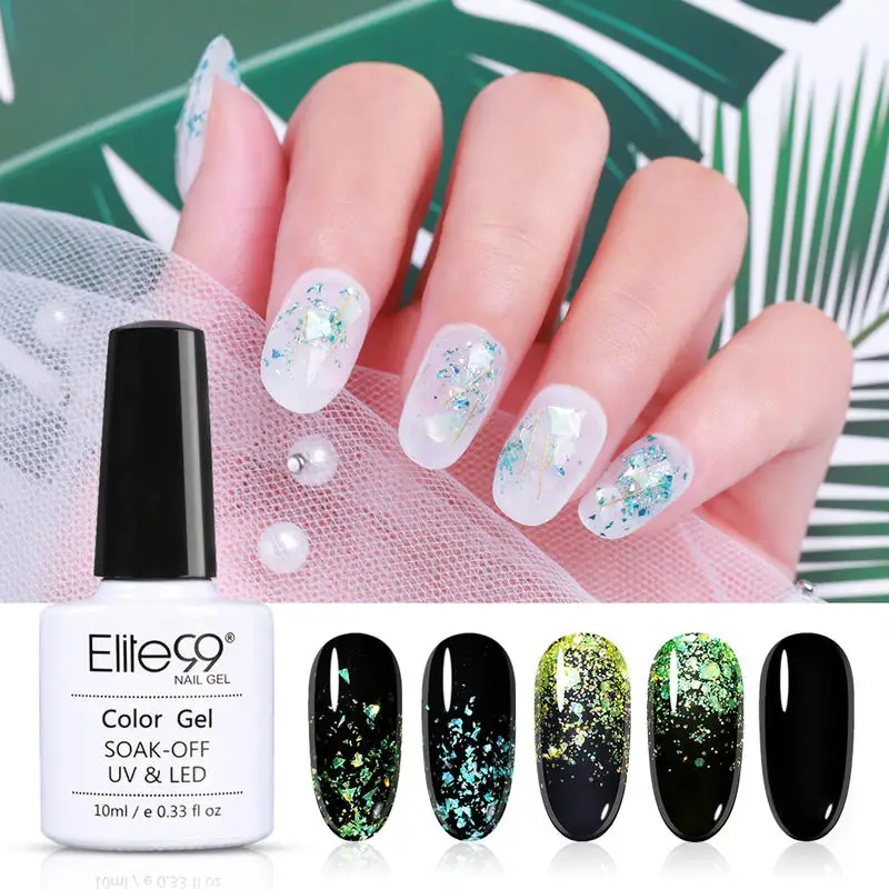 Elite99 5 шт. Блестящий мерцающий Цвет Гель-лак набор Био-Гели Soak Off УФ светодиодный