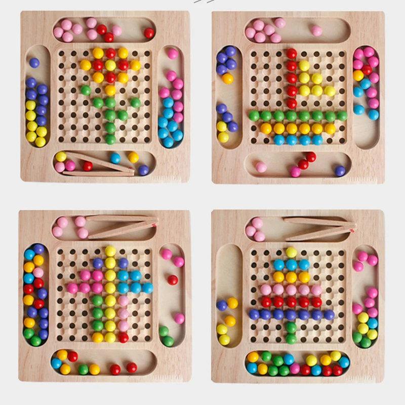 

Baby Montessori Wooden Beads Game Early Educational Toys Puzzle Toddler Toy Learn Children Clip Ball Puzzle Preschool Kids Toys
