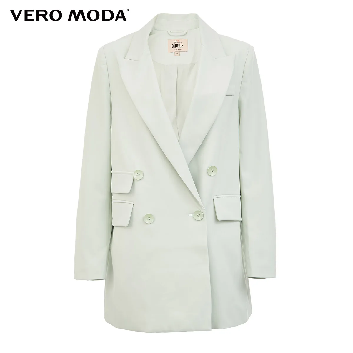 Женский двубортный пиджак с отложным воротником Vero Moda в стиле Ins 319308590|Женские