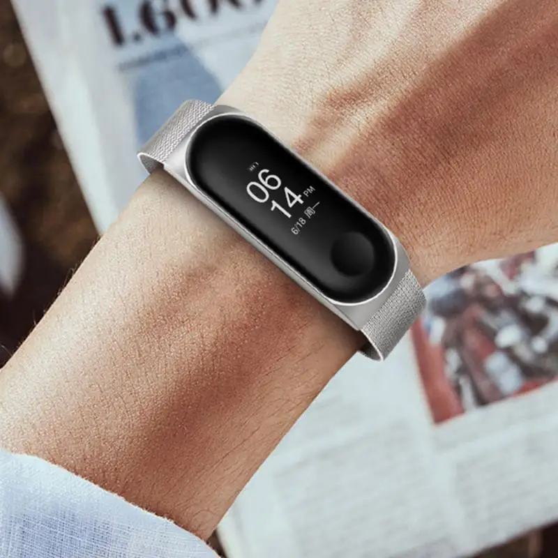 Металлический ремешок для Xiaomi Mi Band 4 и 3 браслет из нержавеющей стали | Электроника