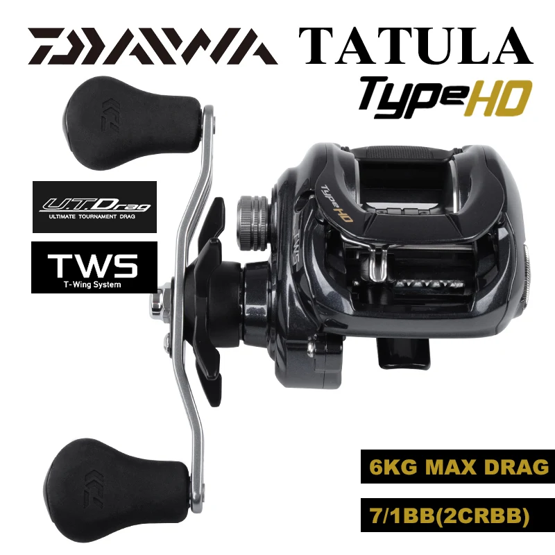 

100% Original DAIWA TATULA TYPE-HD Fishing Reels 200H/200HL/200HS/200HSL 7BB Baitcast Reel Gear Ratio 6.3:1/7.3:1 Max Drag 6kg