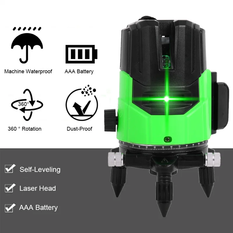 

Уровень лазерный самонивелирующийся, зеленый луч переменного тока, горизонтальный и вертикальный