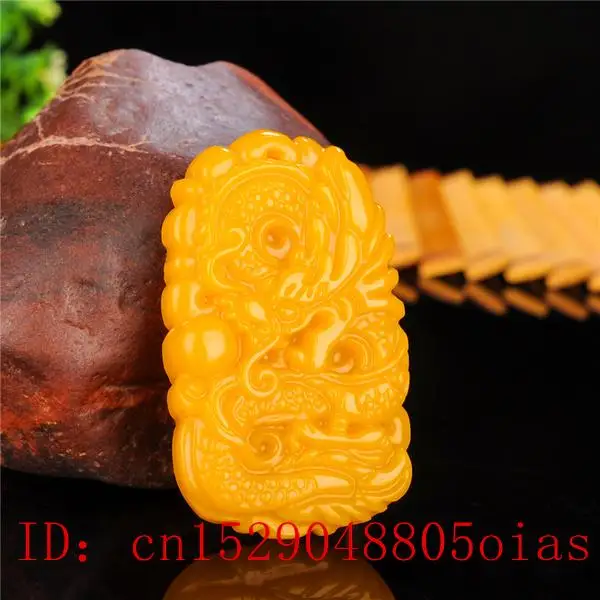 Натуральный желтый Нефритовый камень дракон кулон Китайский жадеит ювелирные
