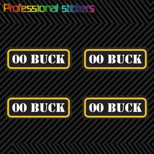 

(4x) 00 Buck Ammo Can Sticker Set Decal Self Adhesive Molon Labe Bullet Type 2 for Car, Laptops, Motorcycles, Office Supplies