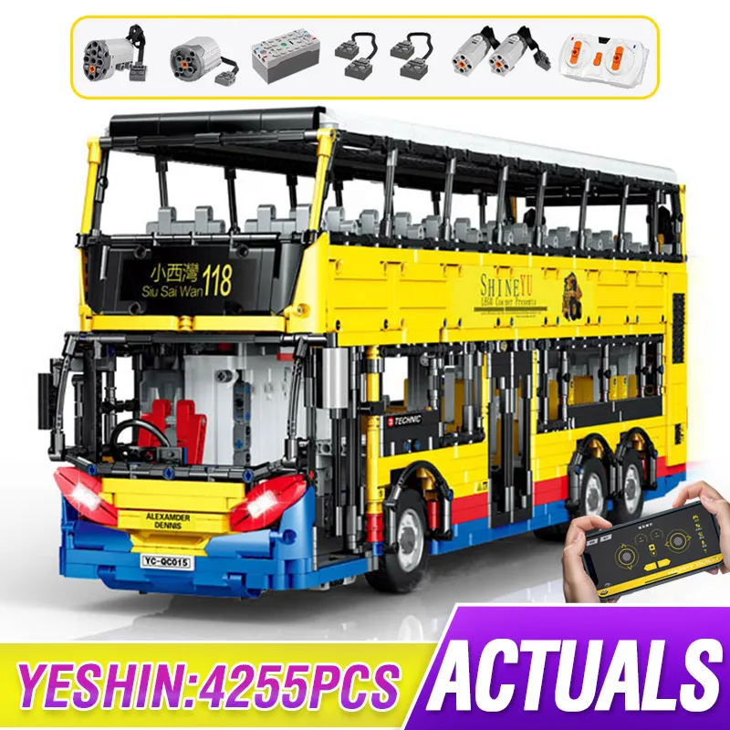 

Yeshin QC015 высокотехнологичная модель автомобиля MOC APP RC TransBus Envio 500 набор в сборе моторизованный автомобиль строительные блоки для детей Рождес...