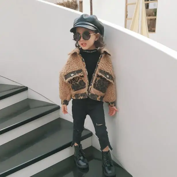 Меховое плотное пальто A16 для девочек осень и зима 2019 новая детская одежда