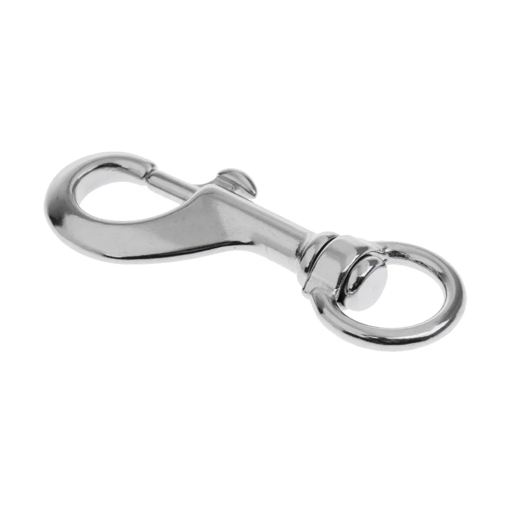 

Perfeclan 4x Stainless Steel Hook Ring Snap Bolt Single End Buckle Clip 88mm Swivel Bolt Snap Hook