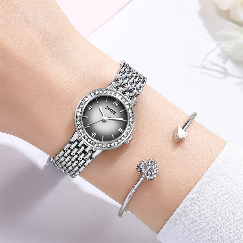 

Gradient Design Luxury Women Fashion Bracelet Watches Stainless Steel Gold Ladies Wristwatches 2021 Small Female Quartz Clock