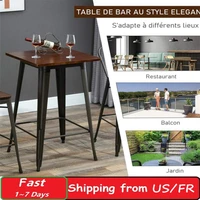 1pc fast delivery nordic wrought iron bar table dining desk simple high table square cofe balcony leisure practical bar tablehwc