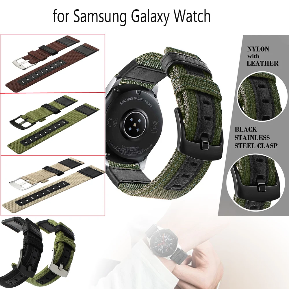 Холщовый нейлоновый ремешок для Xiaomi Amazfit Stratos 2 2s 3 Pace Bip GTS GTR 47 мм 42 часов Huawei Watch GT