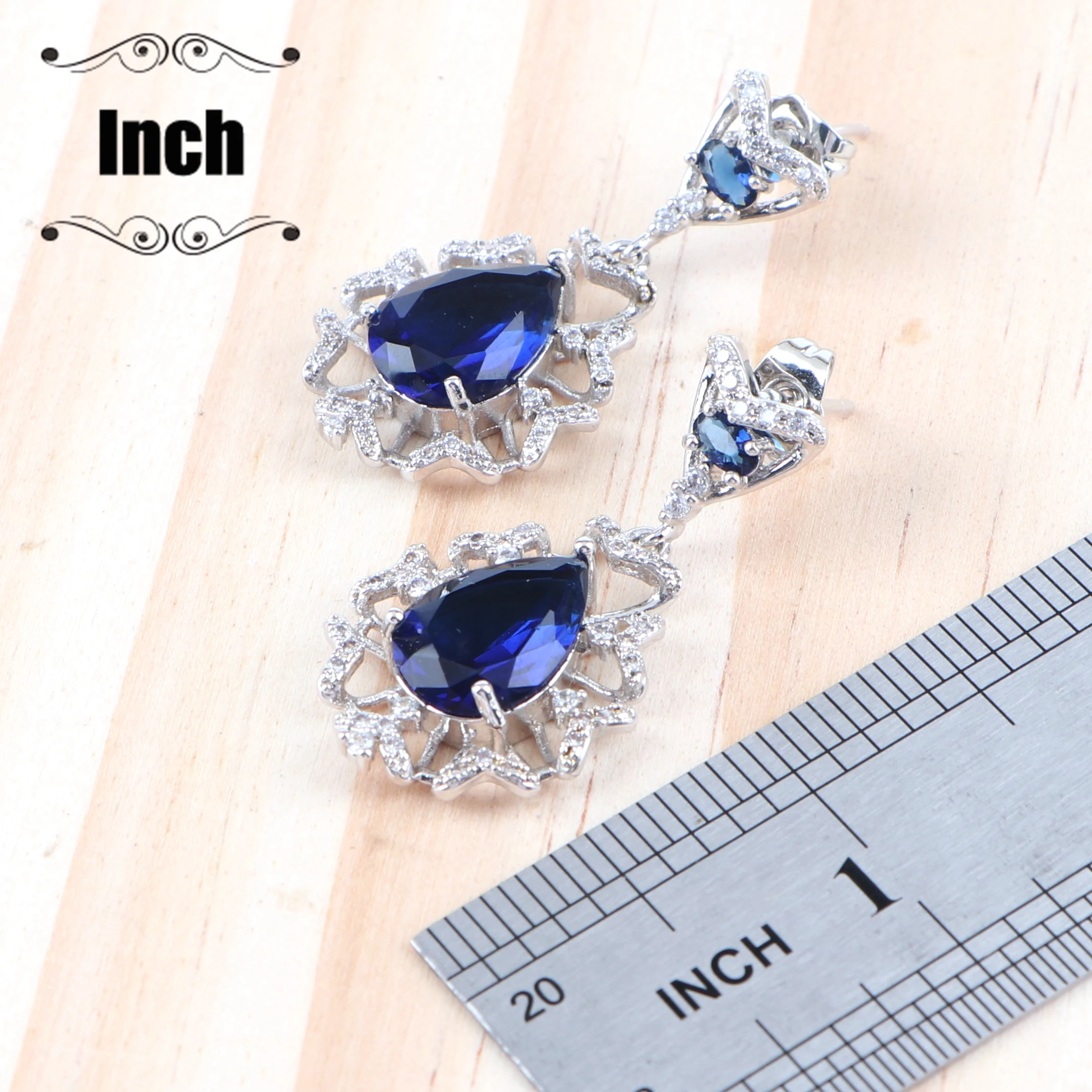 Женский роскошный свадебный ювелирный набор для 925 серебряного циркония