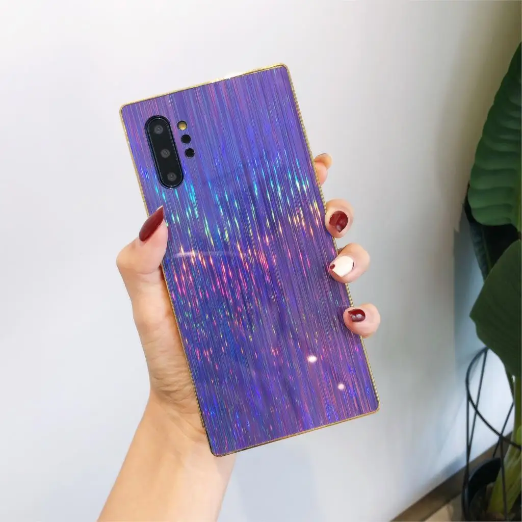 Радужный лазерный чехол для Samsung Galaxy Note10 Pro Note9 Note8 A30 A50 A70 цветной метеоритный S10 Plus