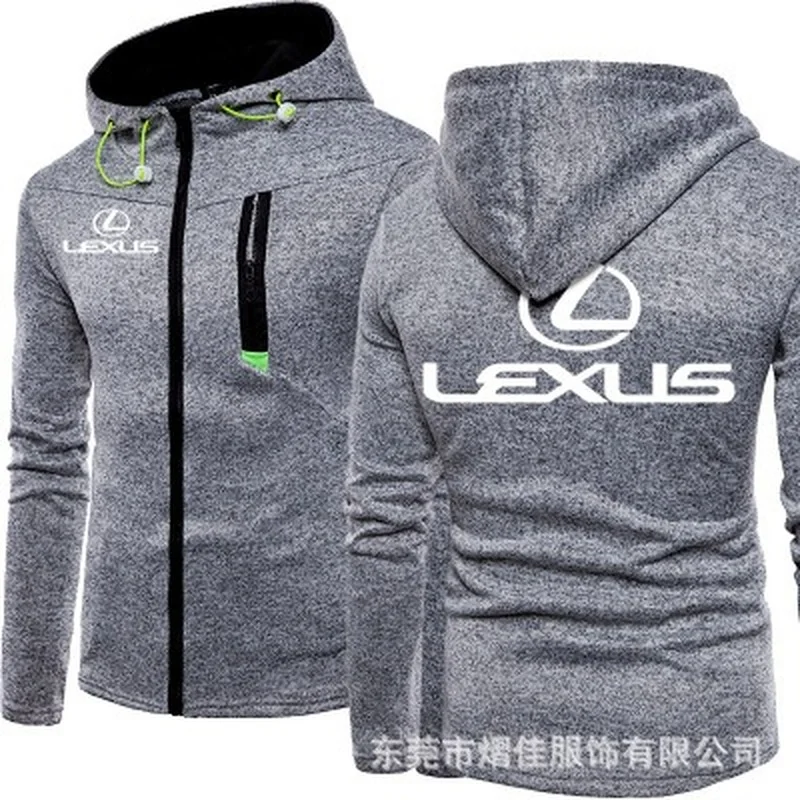 

New Spring Autumn Fashion Lexus Logo Hoodie Men Casual Zipper Hooded Jacket fashion hoodie men sweatshirt streetwear