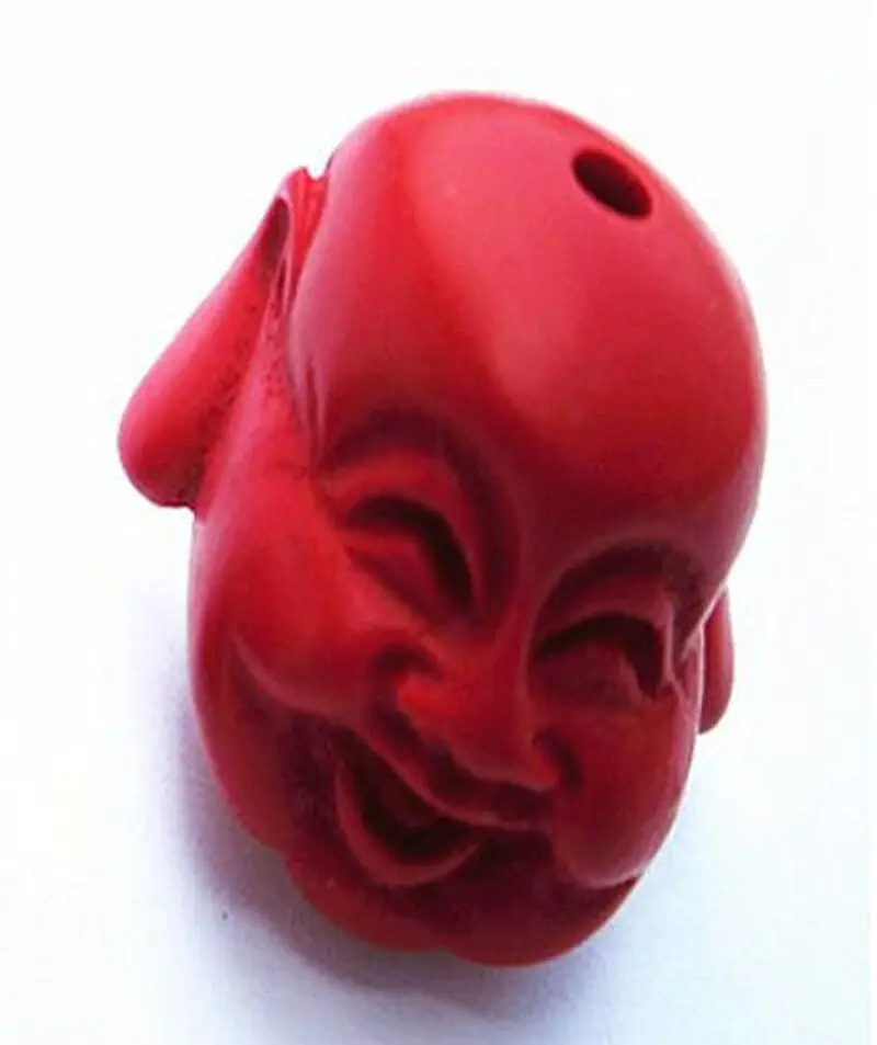 Голова Будды резной киннабар Тибетский буддистский кулон|Подвески| |