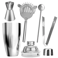550ml750ml cocktail shaker stainless steel wine martini boston shaker mixer for bar party bartender bar set with bamboo stand