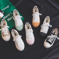 canvas shoes female 2021 white trendy shoes korean ulzzang cookies sneakers girls vulcanized shoes casual flat heel 35 40 pink