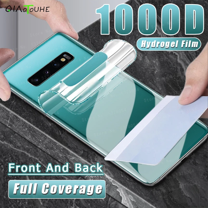 Полное покрытие Гидрогелевая пленка для Samsung Galaxy S10 S8 S9 Plus S20 FE Защитная экрана Note 8