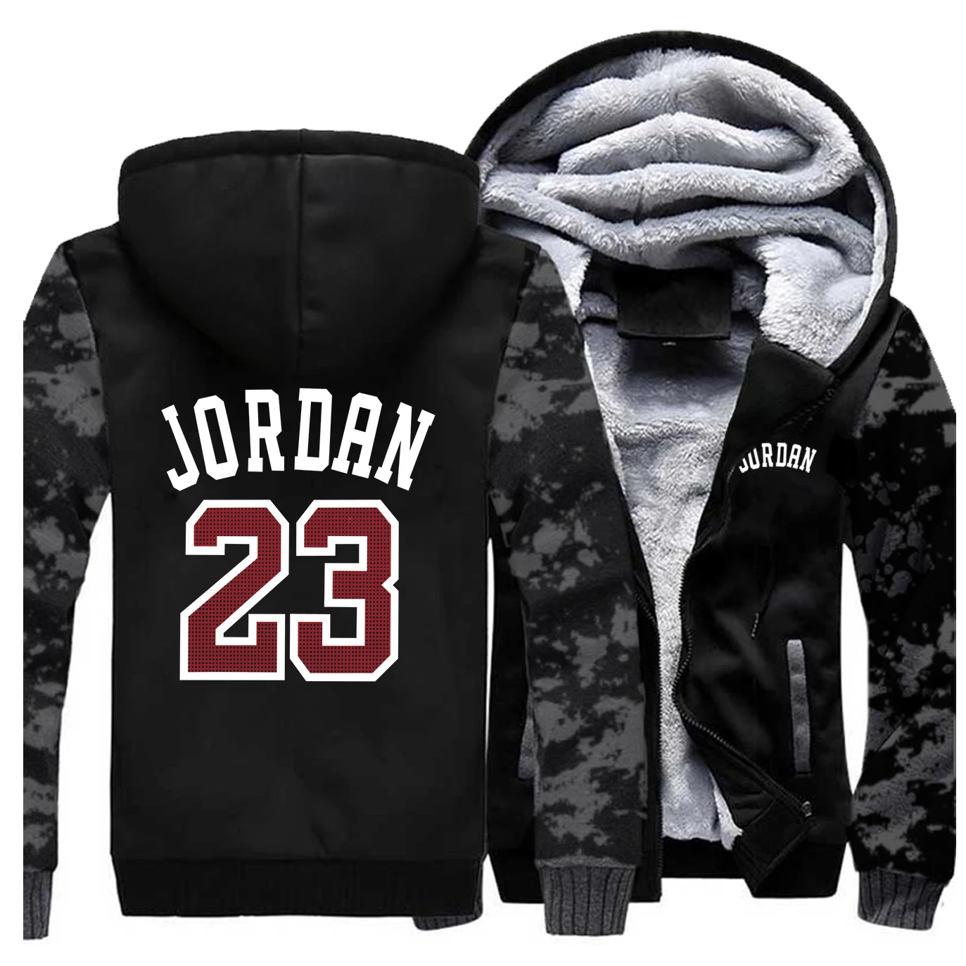 Лидер продаж, мужские плотные толстовки, зимняя куртка на молнии Jordan 23, уличная одежда с принтом, флисовые теплые толстовки,, мужские Брендовые пальто