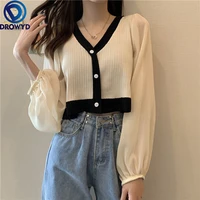 summer women knitted sweaters thin type casual v neck cardigan long sleeve slim spring autumn cardigan korean thin female sweate