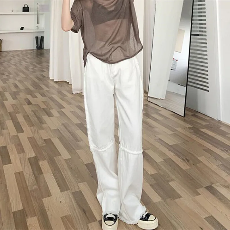 

Woman Jeans High Waist Clothes Wide Leg Denim Clothing Blue Streetwear Vintage Quality 2021 Fashion Harajuku Straight Pants