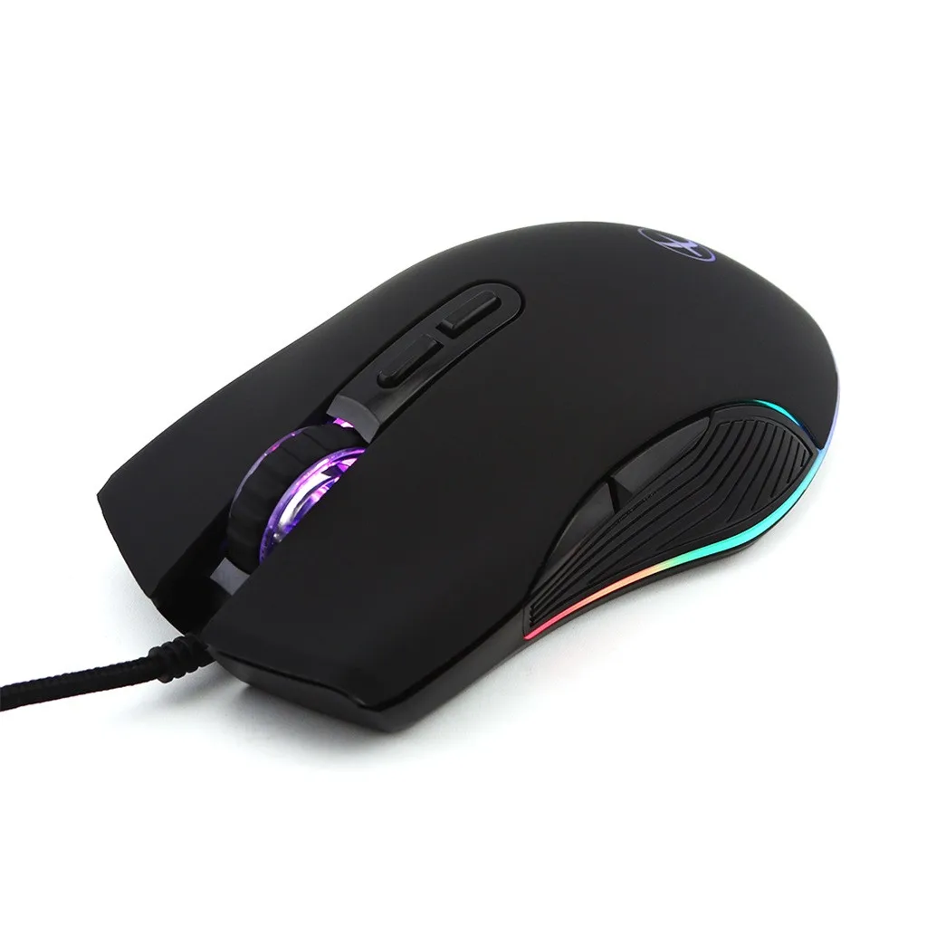 Мышь игровая Проводная с подсветкой 7 клавиш 4 режима до 3200 DPI | Компьютеры и офис