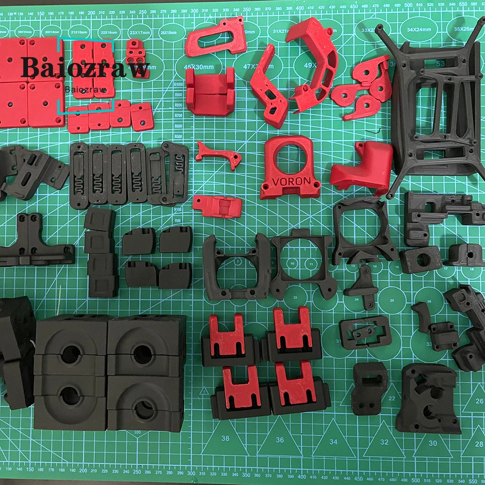 baiozraw 3d printer e sun filament abs print all kits for voron 2 4 3d printer diy frame plastic parts free global shipping