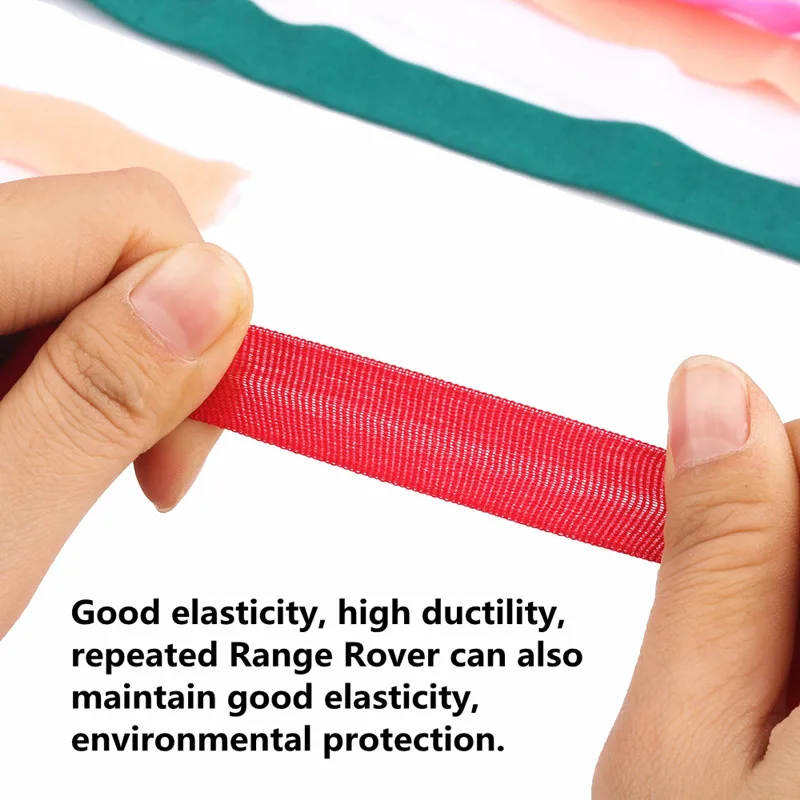 

5 Yards 5/8" 15mm Elastic Ribbon Elastic Spandex Satin Band Ties Hair Accessories Lace Trim Sewing Dress Accessories