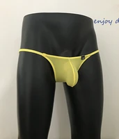 sexy ice silk mens jockstrap thin briefs socks pouch male bikini transparent underwear