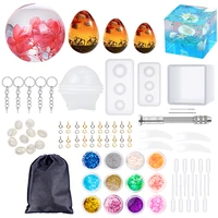 silicone casting molds set resin kit jewelry epoxy resin uv resin tools clay resin moulds for diy jewelry making finding