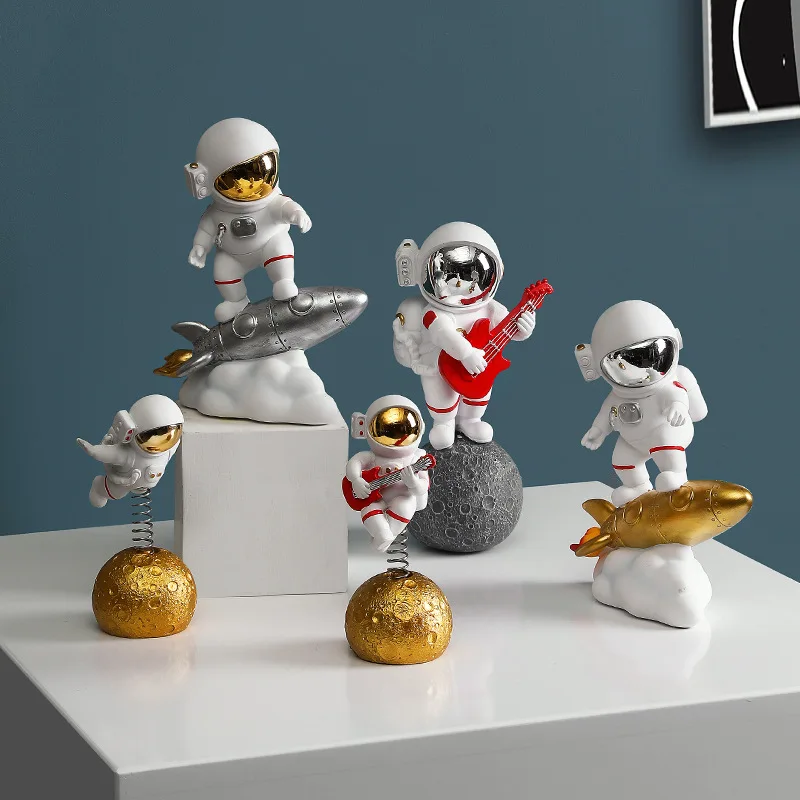 

HHHOME Creative Band Astronaut Ornaments Astronaut Statue Crafts Home Decorations Gifts Indoor Home Office Store Ornaments