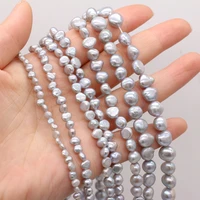 new natural freshwater two sided light gray pearl beads for necklace bracelet diy jewelry making accessories for women gift