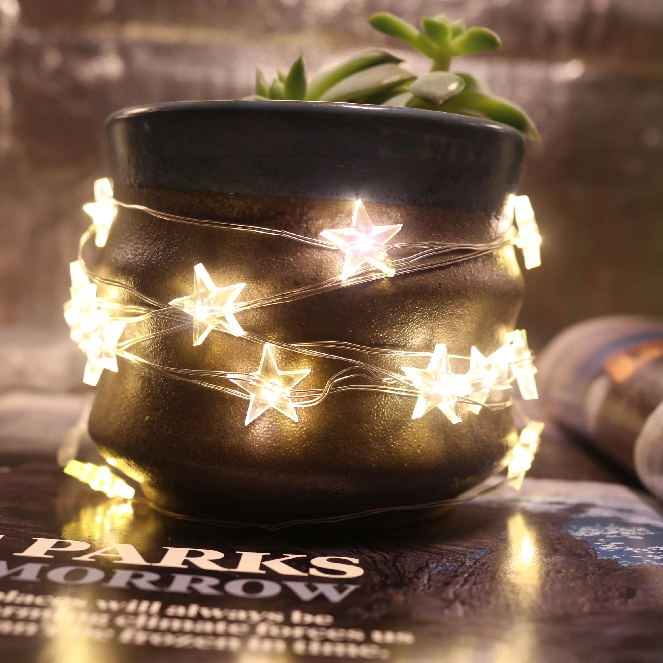 Светодиодный светильник в форме звезды с батарейным блоком 2 м 20 светодиодов