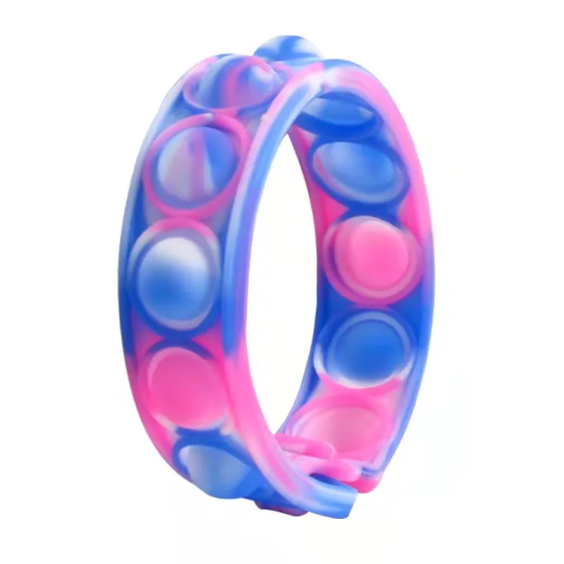 Kid Fidget Toys For Children Push Bubble Dimple Bracelet Decompression Toy Adults Anti Stress Reliever Sensory Kids | Игрушки и хобби