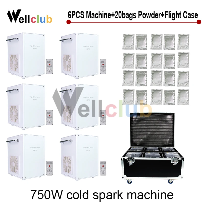 6 шт. чехол 20 пакетов порошок бесплатная доставка машина фейерверков 750 Вт