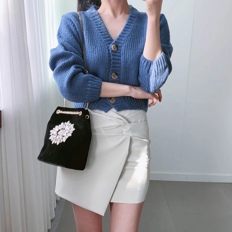 

Sweater women 2019 fashion Autumn Winter Thicker New Long Sleeve Knit Cardigan Sweater Jumper Vestidos