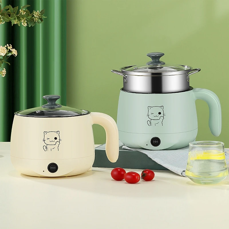 

Electric Hot Pot,Non-Stick Pan, Rapid Noodles Cooker, Mini Pot for Steak, Egg, Fried Rice, Ramen,US Plug