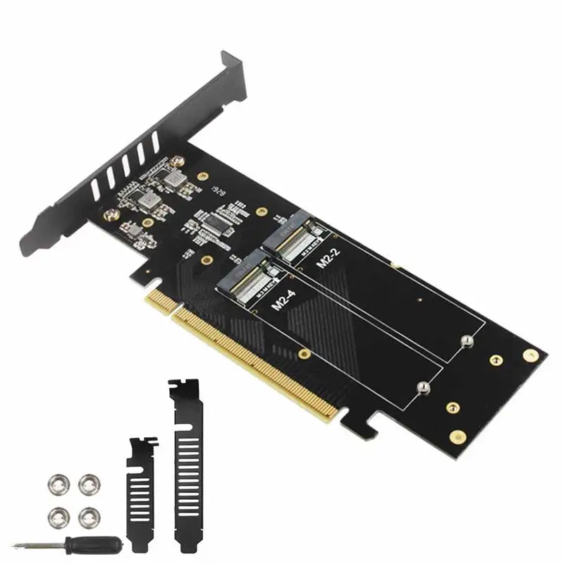 

JEYI iHyper m.2 X16 TO 4X NVME PCIE3.0 GEN3 X16 TO 4 * NVME RAID CARD PCI-E VROC CARD RAID hyperm.2x16 M2X16 4X X4 NVME * 4 RAID