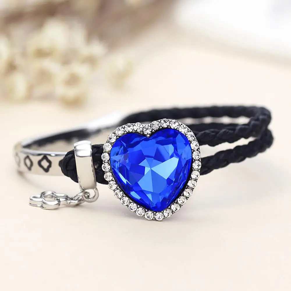 Neoglory австрийские стразы и Кристальный браслет романтичный в виде голубого