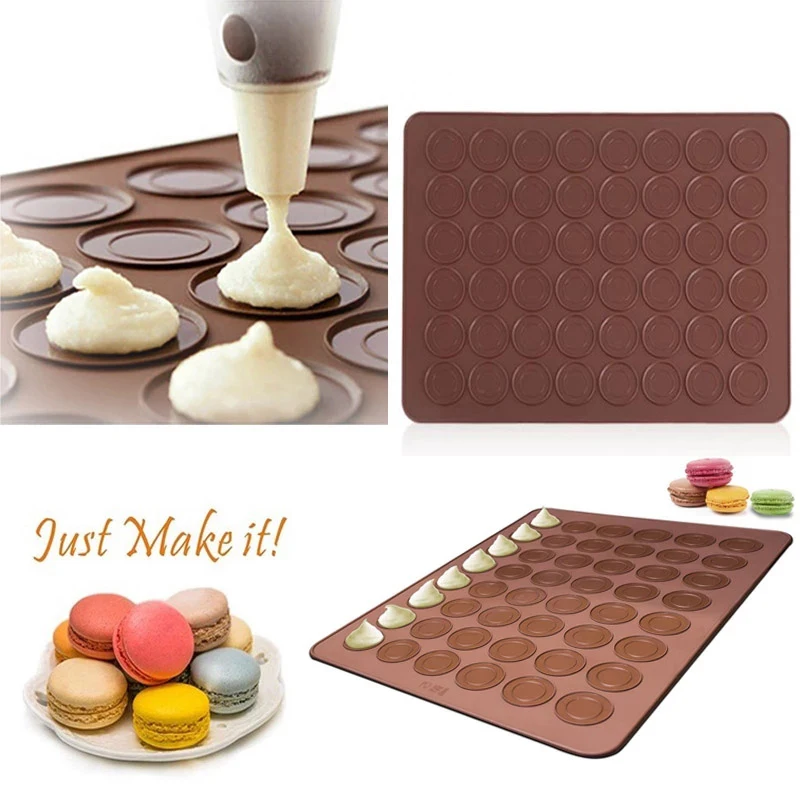 

48 Holes Silicone Mat For Oven Macaron Silicone Baking Mat Non-Stick Macaron Cake Pad Bakeware Pastry Cake Decorating Tools