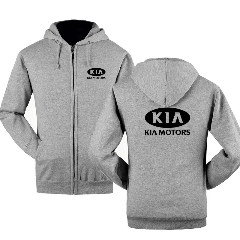Весенний кардиган мужские толстовки на молнии с логотипом KIA куртка одежда