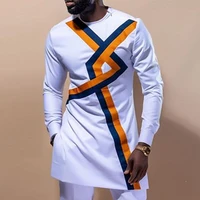 new 2021 summer dashiki shirt mens fashion african print loose long sleeved shirt