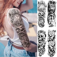 tattoo temporary waterproof stickers fake womens and men full arm large stickers tatto death eaters sleeve flash %d1%82%d0%b0ngs animals