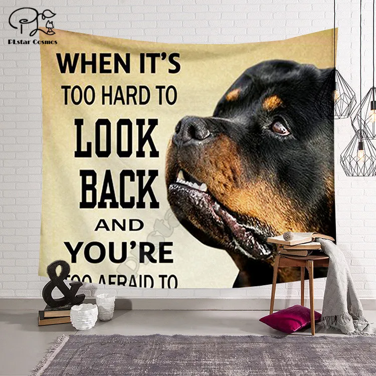 

PLstar Cosmos Tapestry funny pug dog animal 3D Printing Tapestrying Rectangular Home Decor Wall Hanging style-2